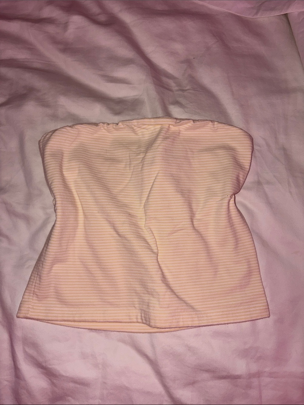 Ribbed Tube Top in Light Yellow